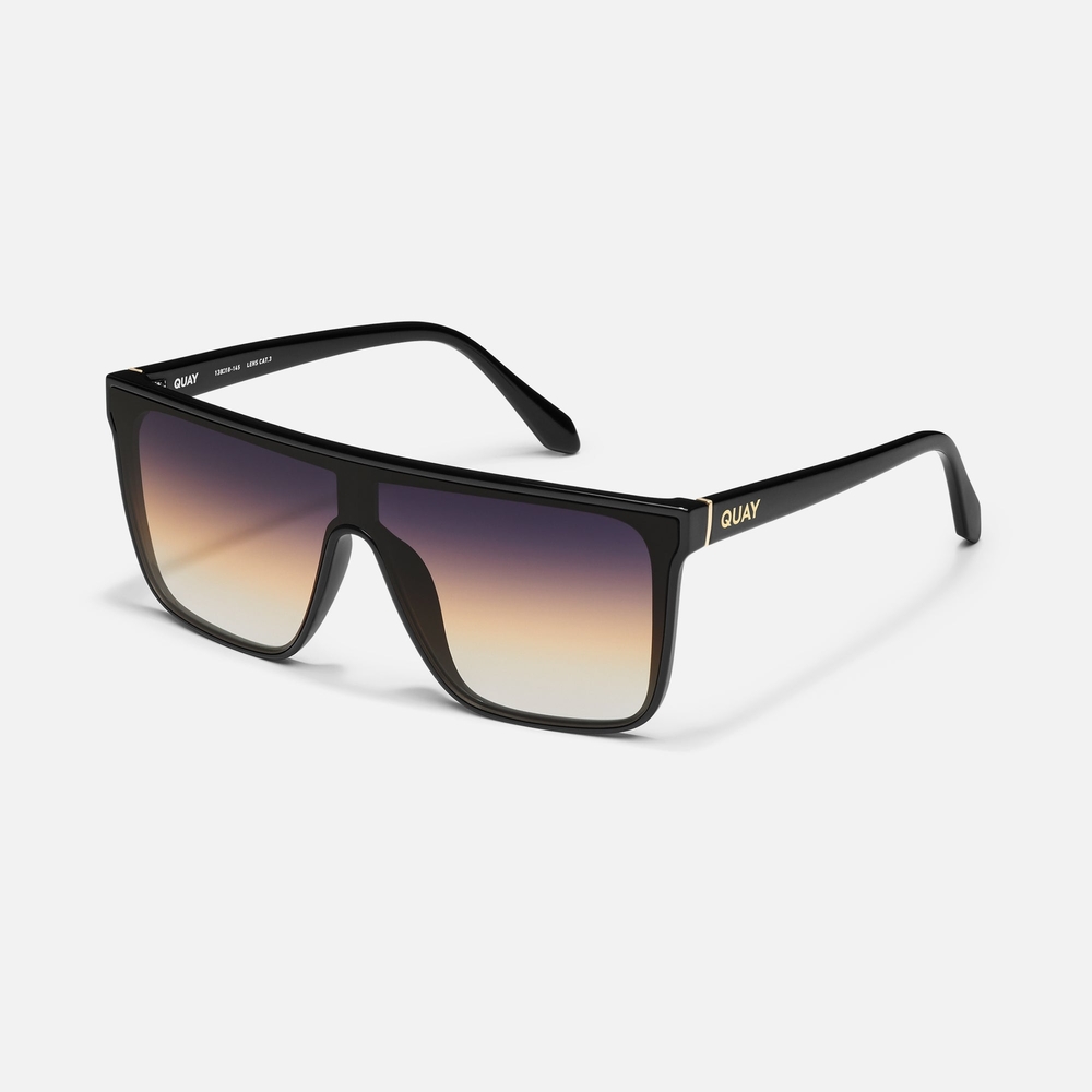 Gradient Black and Brown Sunglasses - Picture 2 of 7